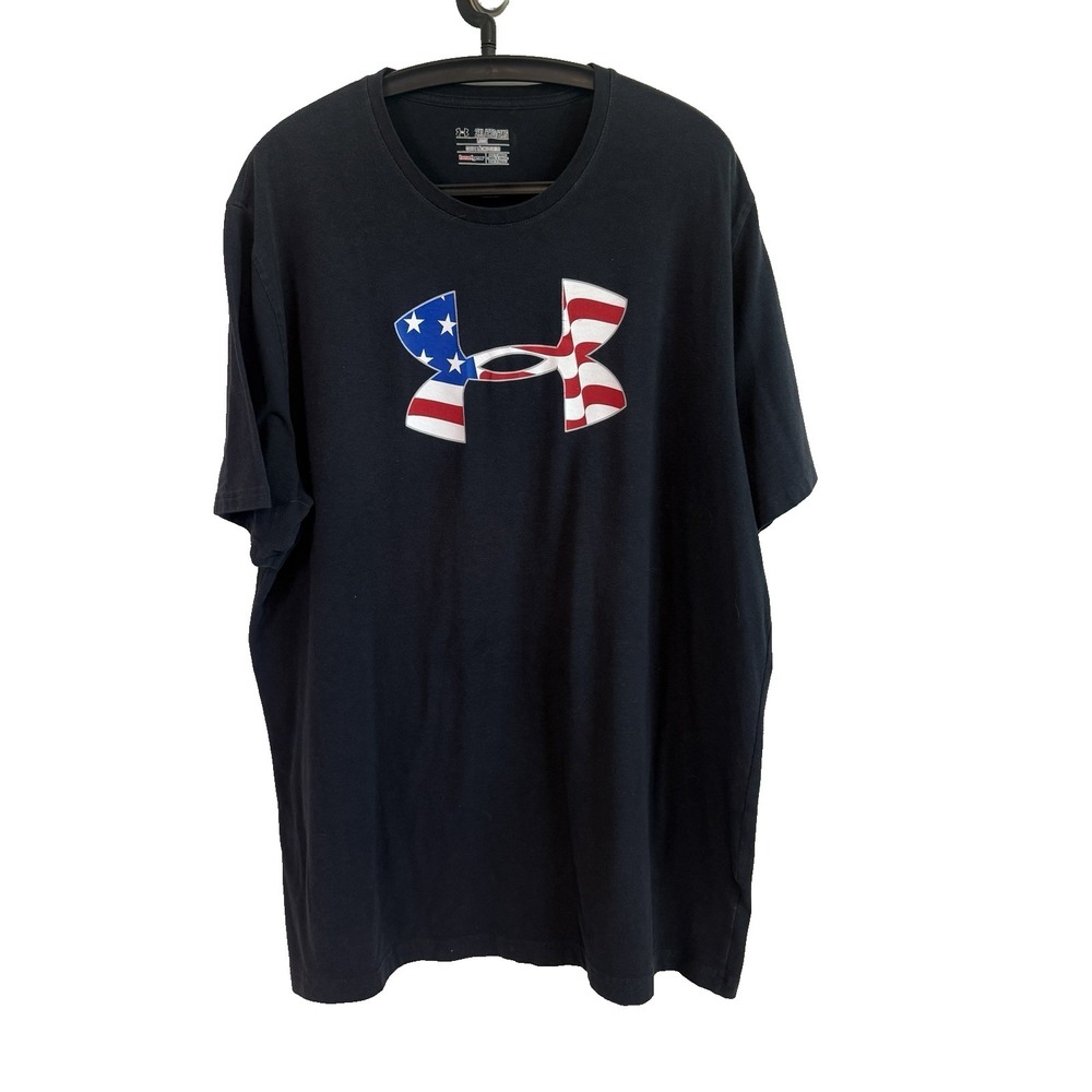 Under Armour HeatGear Mens Short Sleeve Shirt 2XL Relaxed Fit Activewear Casual